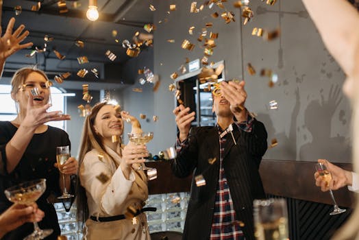 happy professional celebrating success